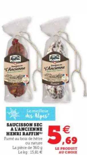 saucisson sec à l'ancienne henri raffin