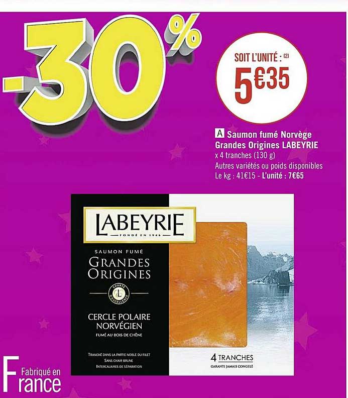 saumon fumé norvège grandes origines labeyrie