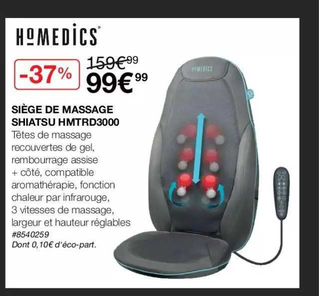 siège de massage shiatsu hmtrd3000