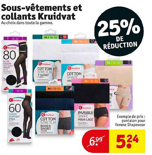 sous-vêtements et collants kruridvat
