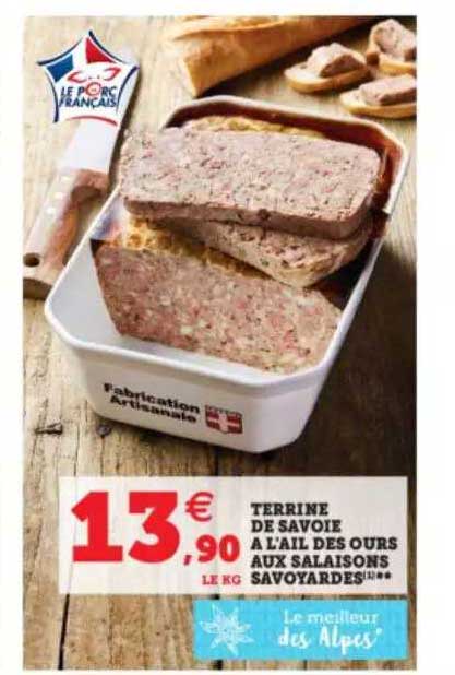 terrine de savoie à l'ail des ours aux salaisons savoyardes