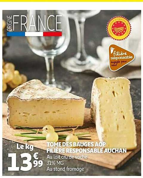 tome des bauges aop filière responsable auchan