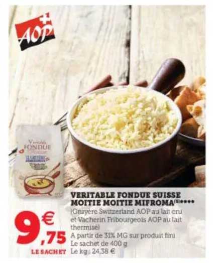 véritable fondue suisse moitié moitié mifroma