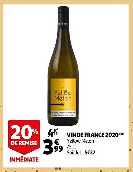 vin de france 2020 yellow melon