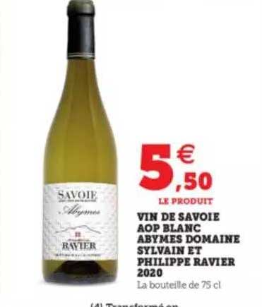 vin de savoie aop blanc abymes domaine sylvain et philippe ravier 2020