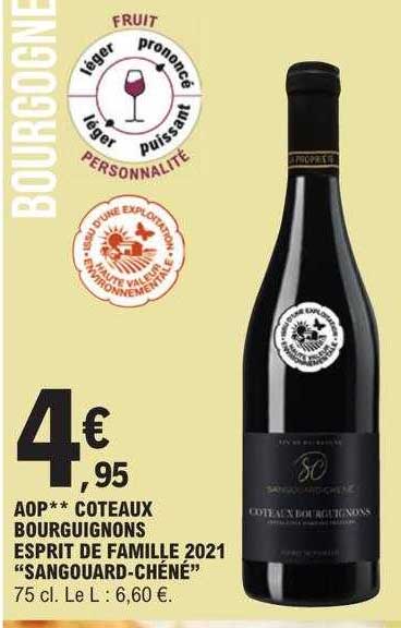 aop côteaux bourguignons esprit de famille 2021 "sangouard-chéné"
