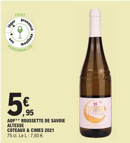 aop roussette de savoie altesse côteaux & cimes 2021