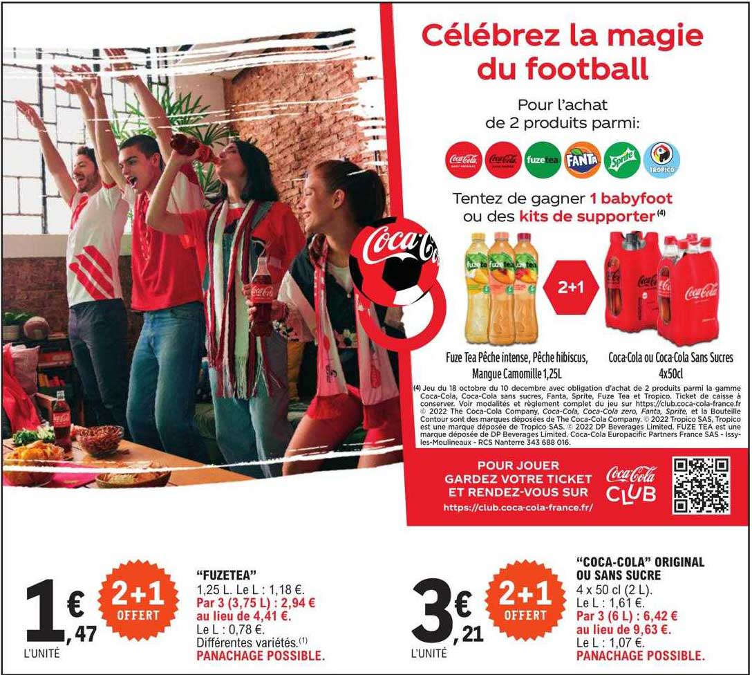 "fuzetea", "coca-cola" original ou sans sucre