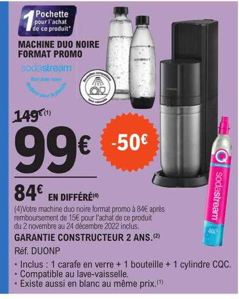 machine duo noire format promo sodastream