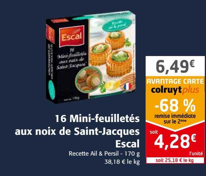 16 Mini-feuilletés Aux Noix De Saint-jacques Escal