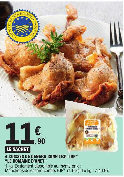 4 cuisses de canard confites igp "le domaine d'anet"