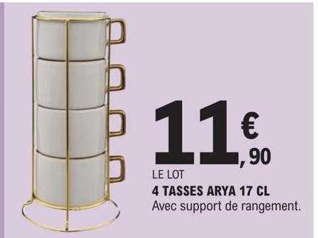 4 tasses arya 17 cl
