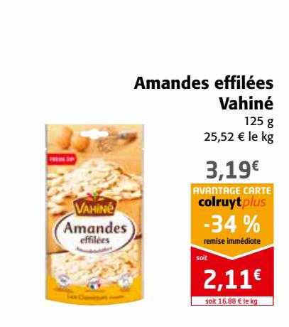 amandes effilées vahiné