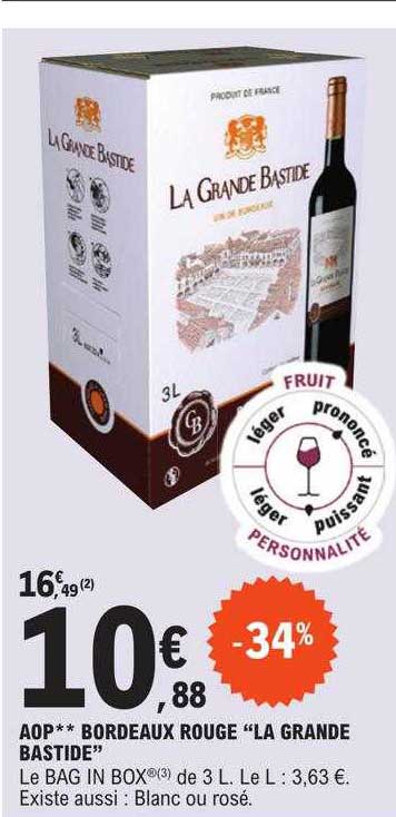 aop bordeaux rouge "la grande bastide"