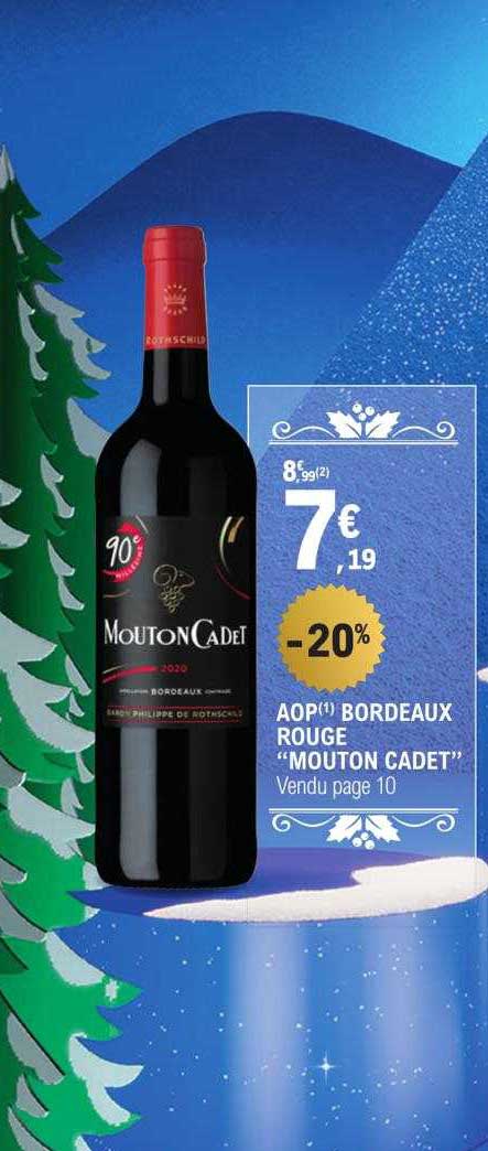 aop bordeaux rouge "mouton cadet"