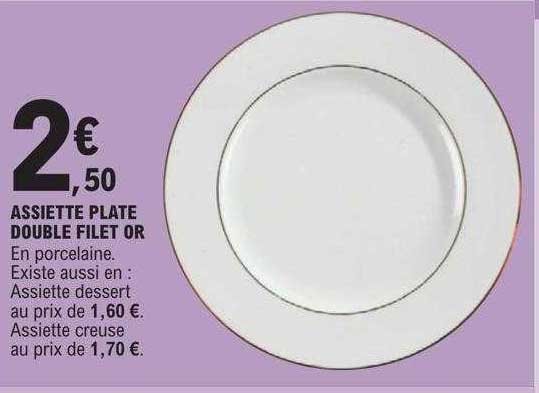 Assiette Plate Double Filet Or