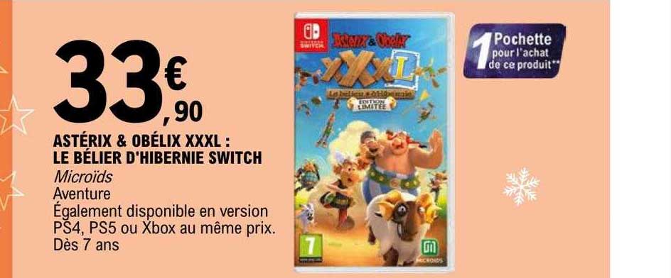 astérix & obélix xxxl : le bélier d'hibernie switch