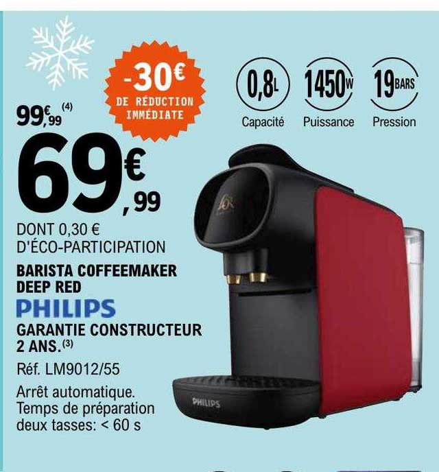 barista coffeemaker deep red philips