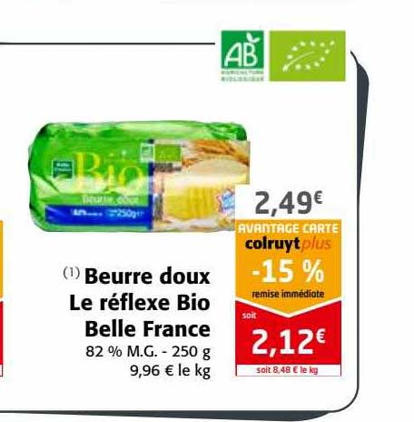 beurre doux le réflexe bio belle france