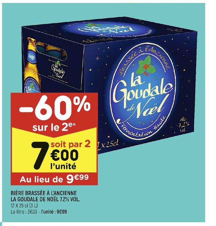 bière brassée à l'ancienne la goudale de noël 7.2% vol.