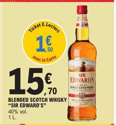 blended scotch whisky "sir edward's"