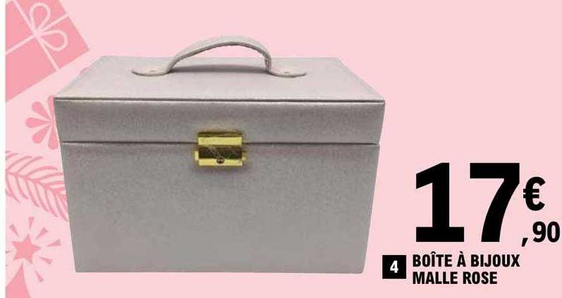 Boîte à Bijoux Malle Rose