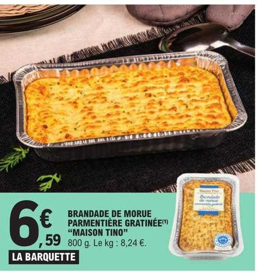Brandade De Morue Parmentière Gratinée "maison Tino"