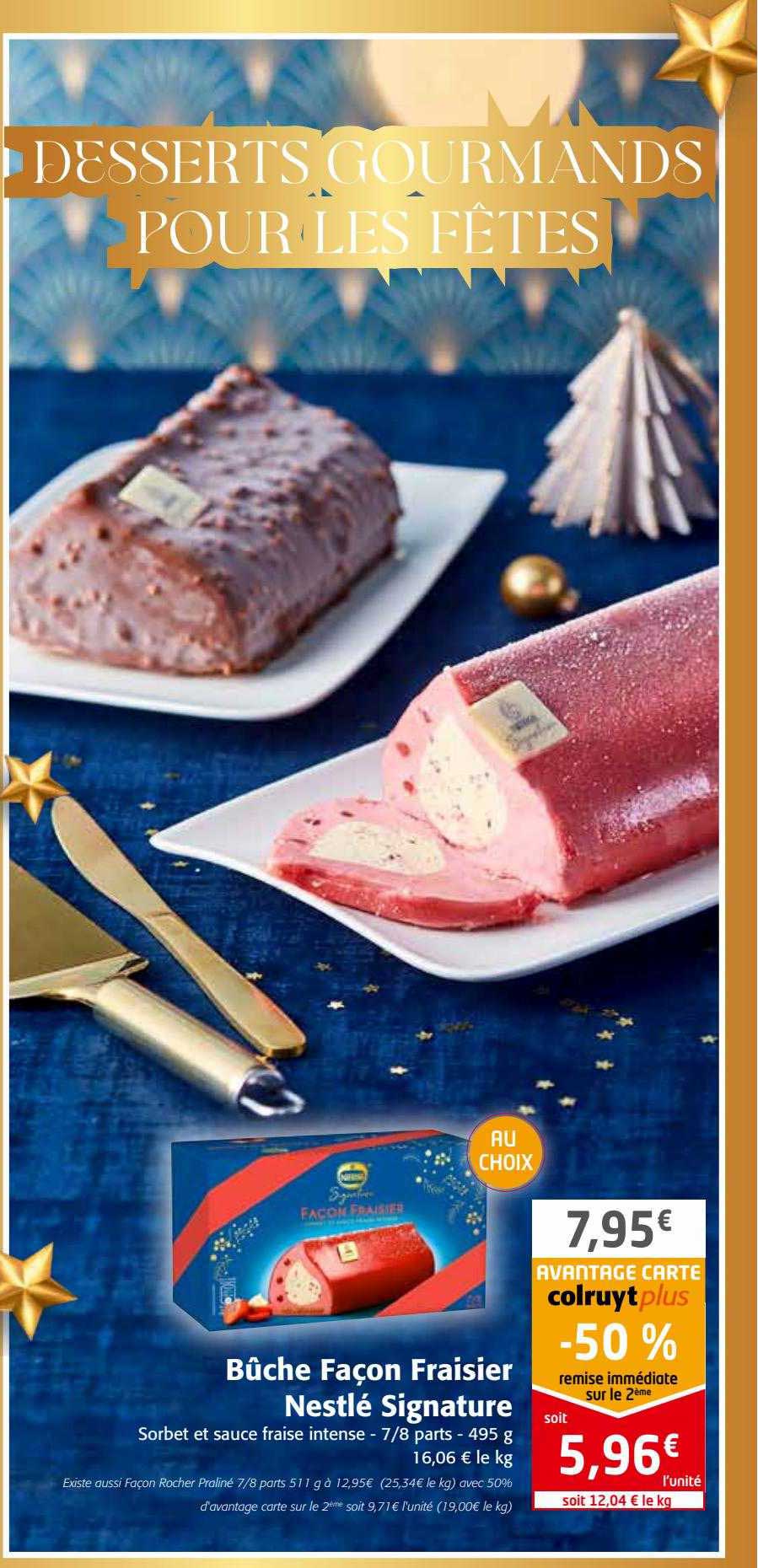 bûche façon fraisier nestlé signature