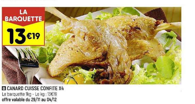 canard cuisse confite x4