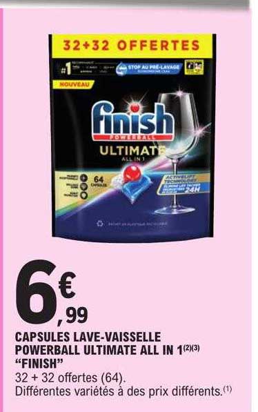 capsules lave-vaisselle powerball ultimate all in 1 "finish"