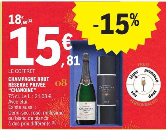 champagne brut réserve privée "chanoine"