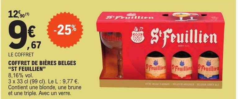 coffret de bières belges "st feuillien"