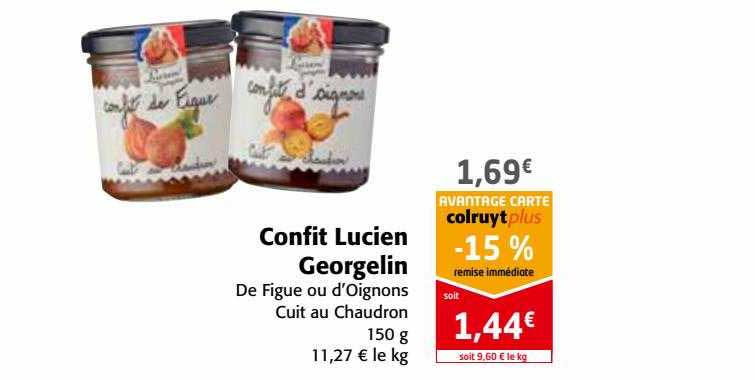 confit lucien georgelin de figue ou d'oignons cuit au chaudron