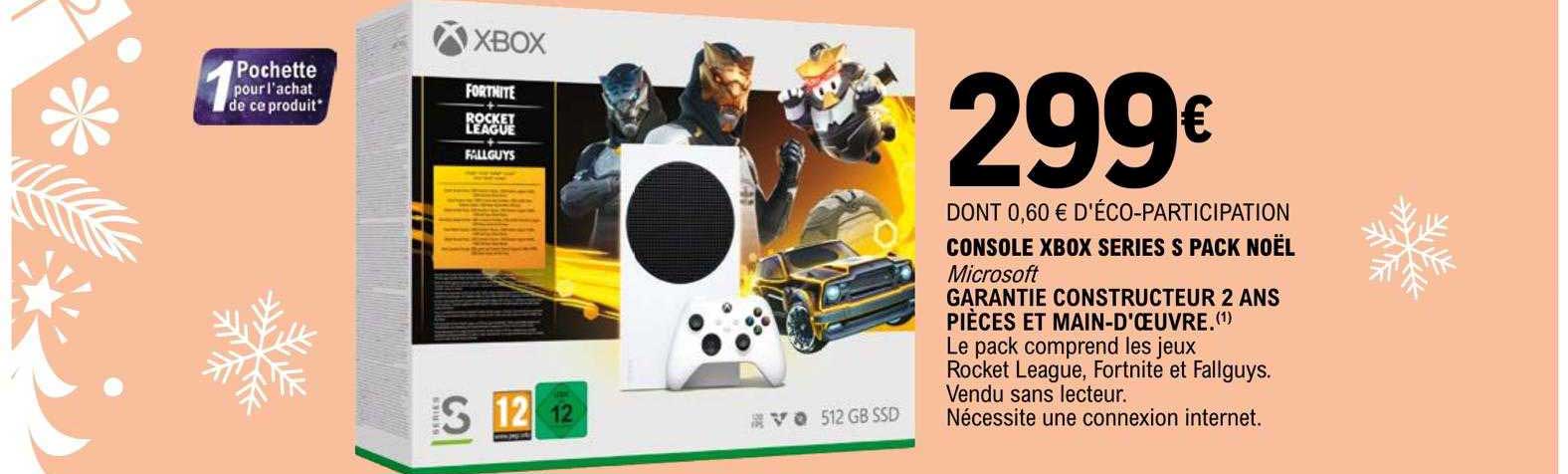 console xbox series s pack noël microsoft