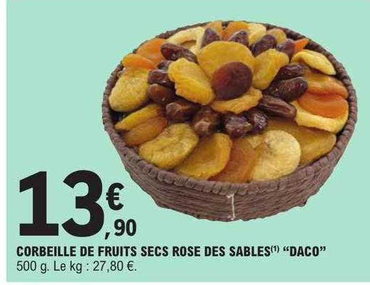 corbeille de fruits secs rose des sables "daco"