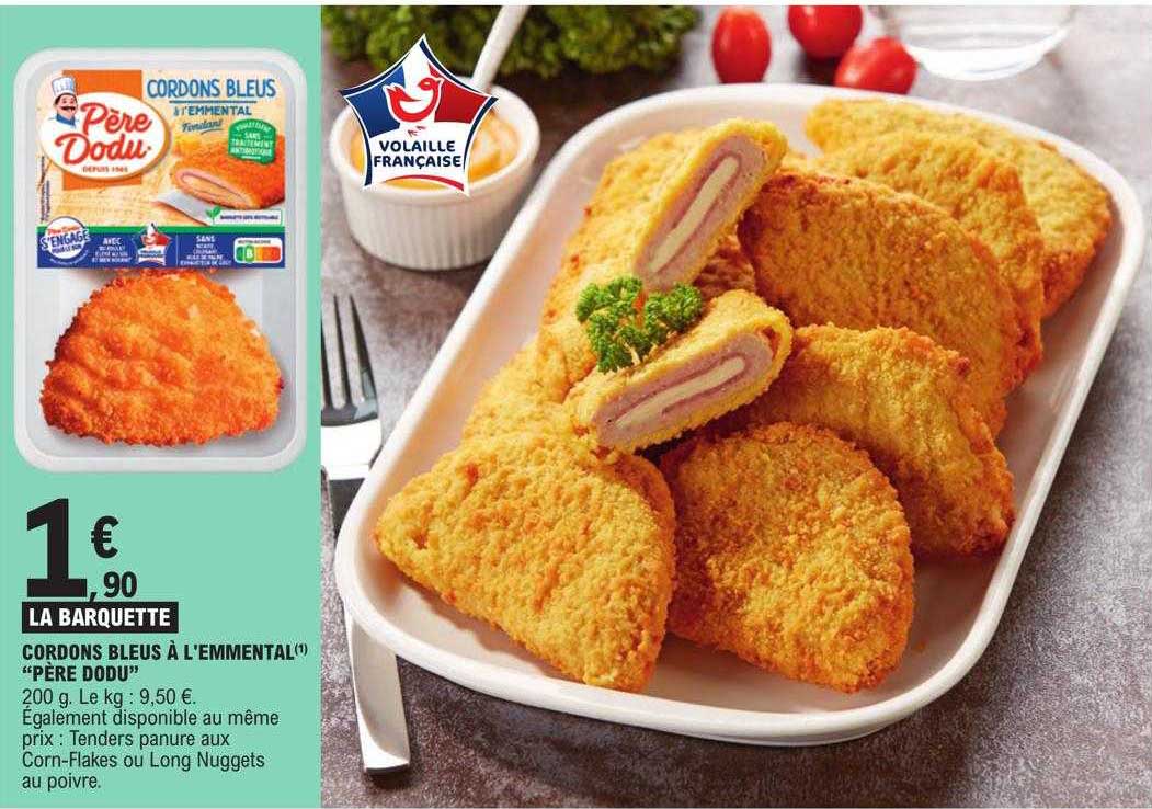 cordons bleus à l'emmental "père dodu"