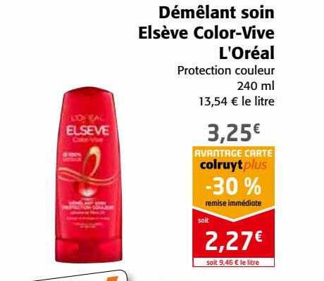 démêlant soin elsève color-vive l'oréal