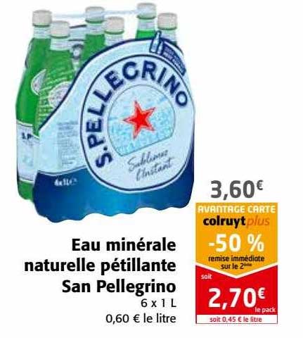 eau minérale naturelle pétillante san pellegrino