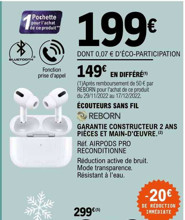 écouteurs Sans Fil Reborn