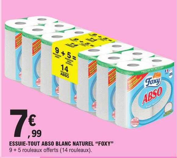 essuie-tout abso blanc naturel "foxy"