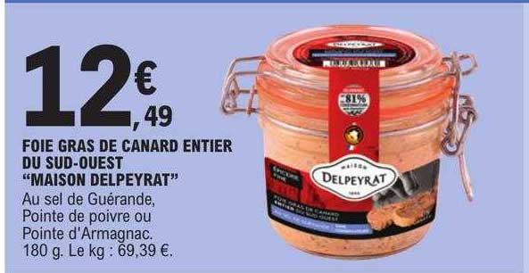foie gras de canard entier du sud-ouest "maison delpeyrat"