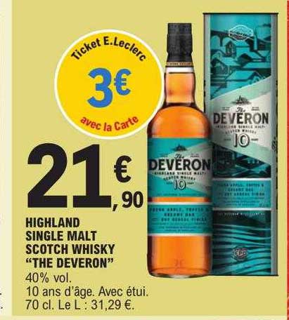 highland single malt scotch whisky "the deveron"