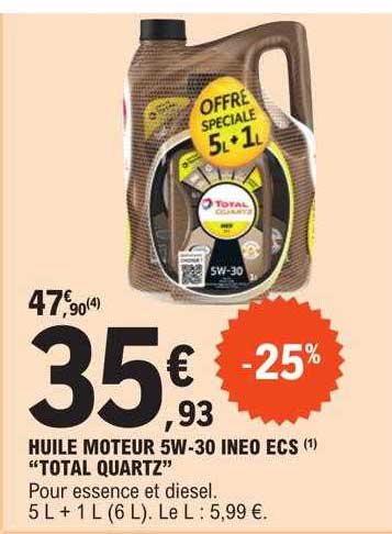 Huile Moteur 5w-30 Ineo Ecs "total Quartz"