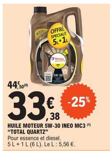 huile moteur 5w-30 ineo mc3 "total quartz"