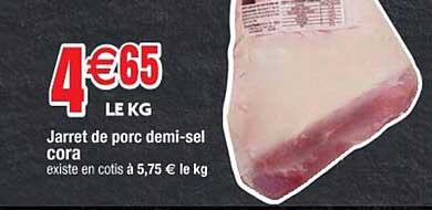 jarret de porc demi-sel cora