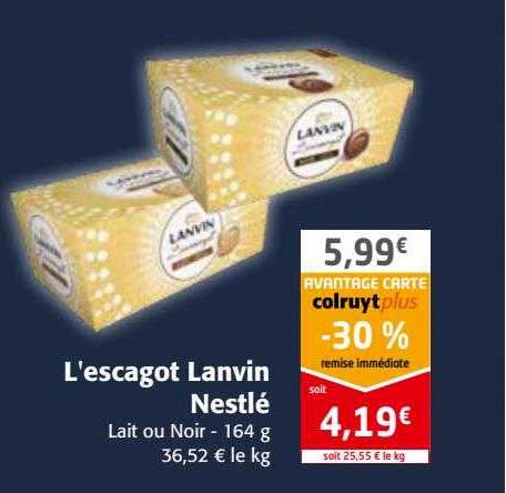 l'escargot lanvin nestlé