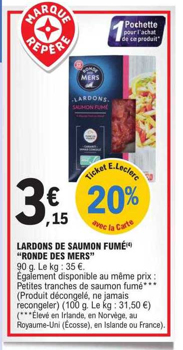lardons de saumon fumé "ronde des mers"
