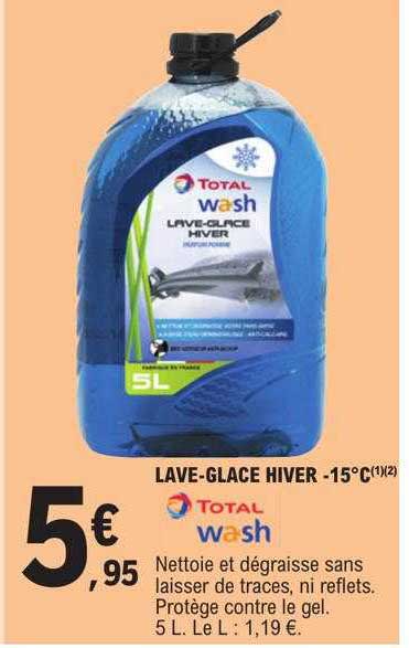 lave-glace hiver -15°c total wash