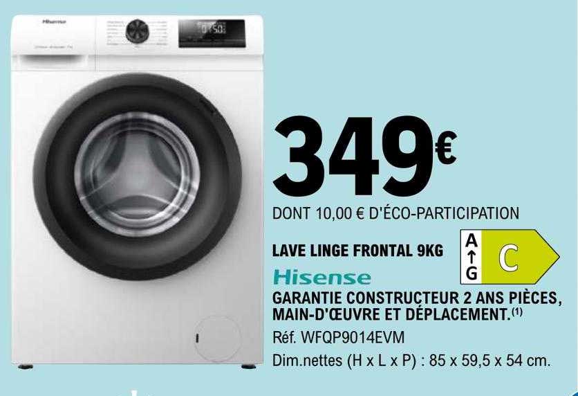 Lave Linge Frontal 9kg Hisense