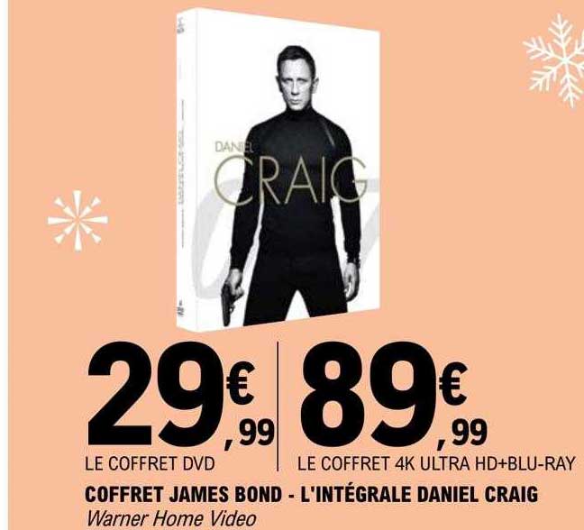 le coffret dvd coffret james bond - l'intégrale daniel craig, le coffret 4k ultra hd+blu-ray
